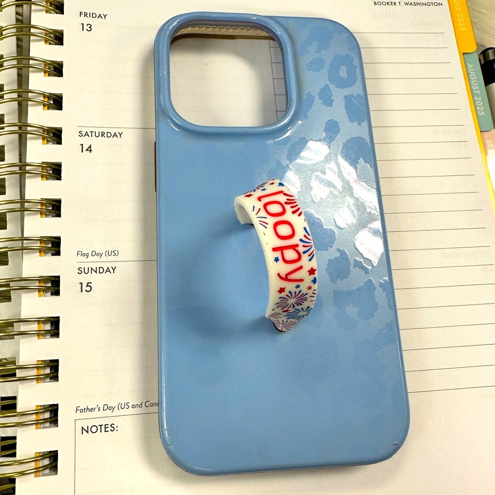 Loopy Case Blue Phone Case with Patterned Loop